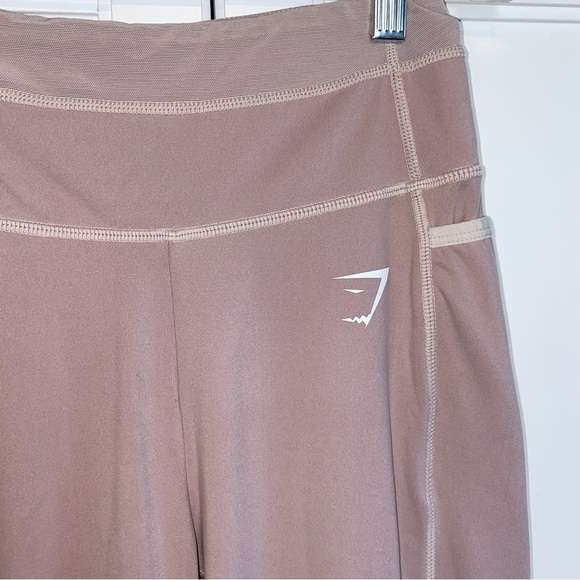 Gymshark | Dreamy Beige Mauve Mesh Panel High Waist Pocket Leggings Small - Picture 7 of 13